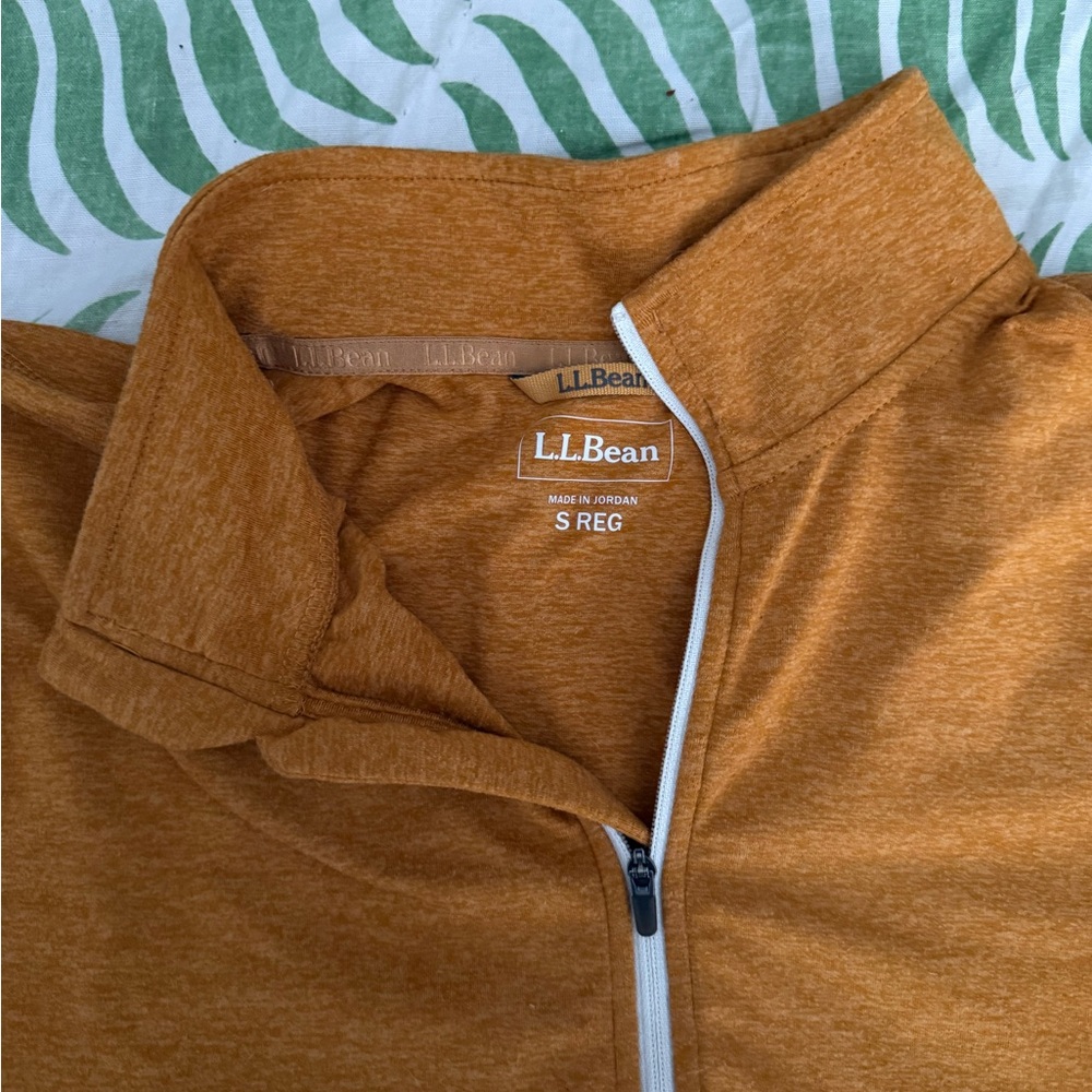 L.L. Bean Gold Quarter-Zip Pullover